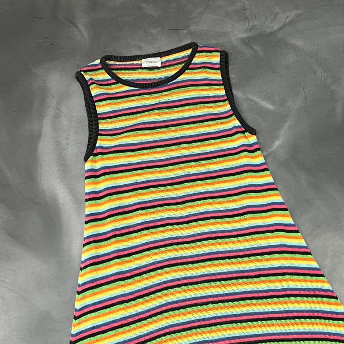 베네통 스트라이프 슬리브리스 니트 원피스 y15984 상품이미지3