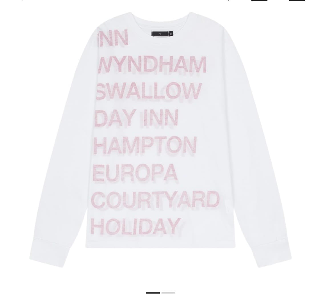 사파리스팟 하이웨이 인 롱슬리브 티셔츠 화이트 레드 상품이미지1