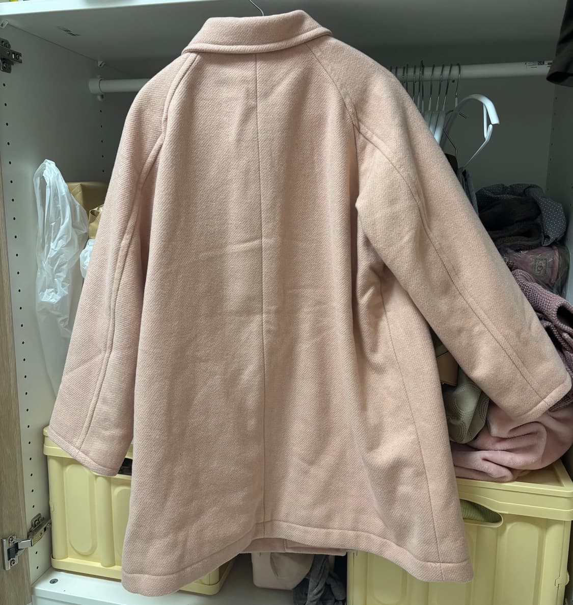 samansa mos2 핑크 미디 코트 상품이미지2