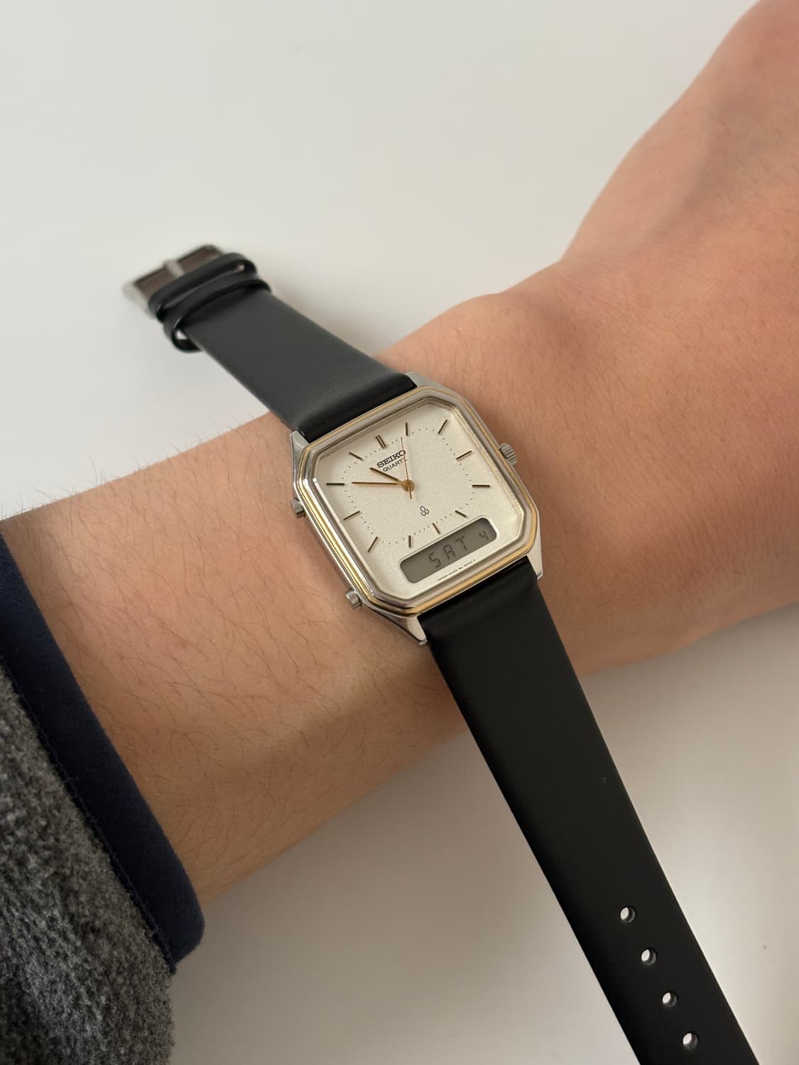 1980s Texture Dial Square Ana-Digi 상품이미지8