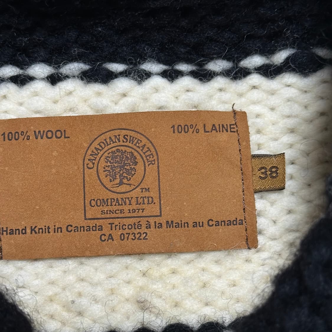38 코위찬 캐나다 고래 자수 캐네디언 울 스웨터 상품이미지4