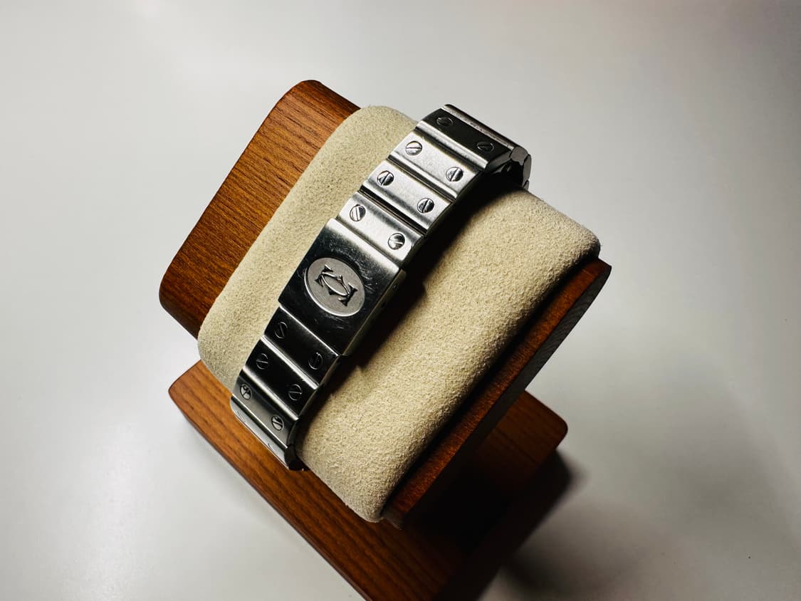 까르띠에 산토스 갈베 블루 다이얼 29mm 쿼츠 시계 급처 상품이미지3