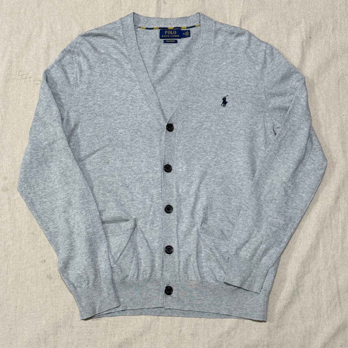 폴로랄프로렌 피마코튼 그레이 가디건 M 상품이미지1