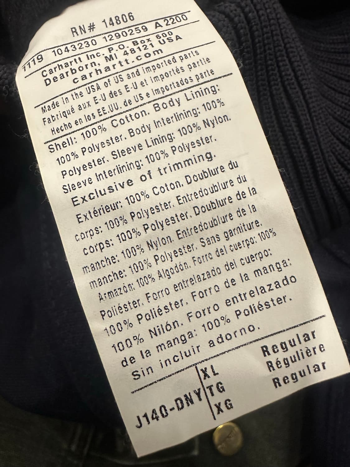 XL)칼하트 J140 덕액티브 자켓 상품이미지4