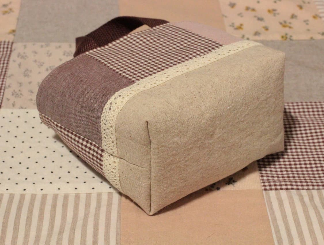 핸드메이드 패치워크 파우치 겸 패브릭 바구니 상품이미지5