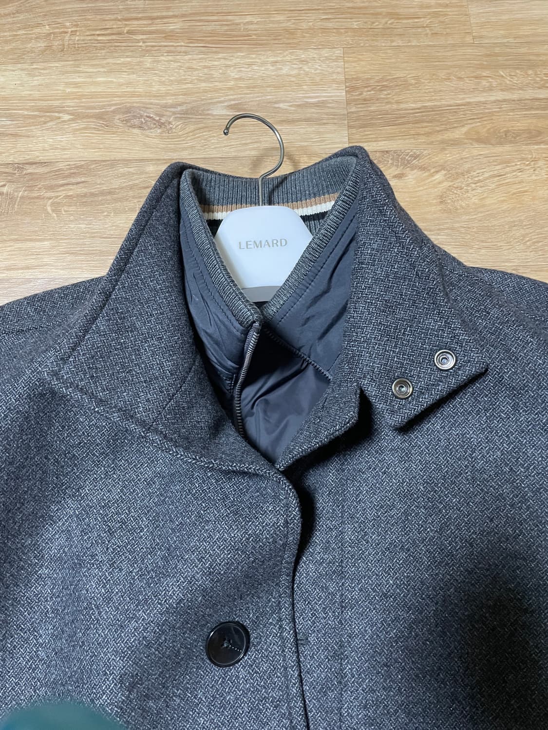 [정품] 휴고보스(BOSS) 남성 울 헤링본 코트 (패딩 라이너 포함)  상품이미지6