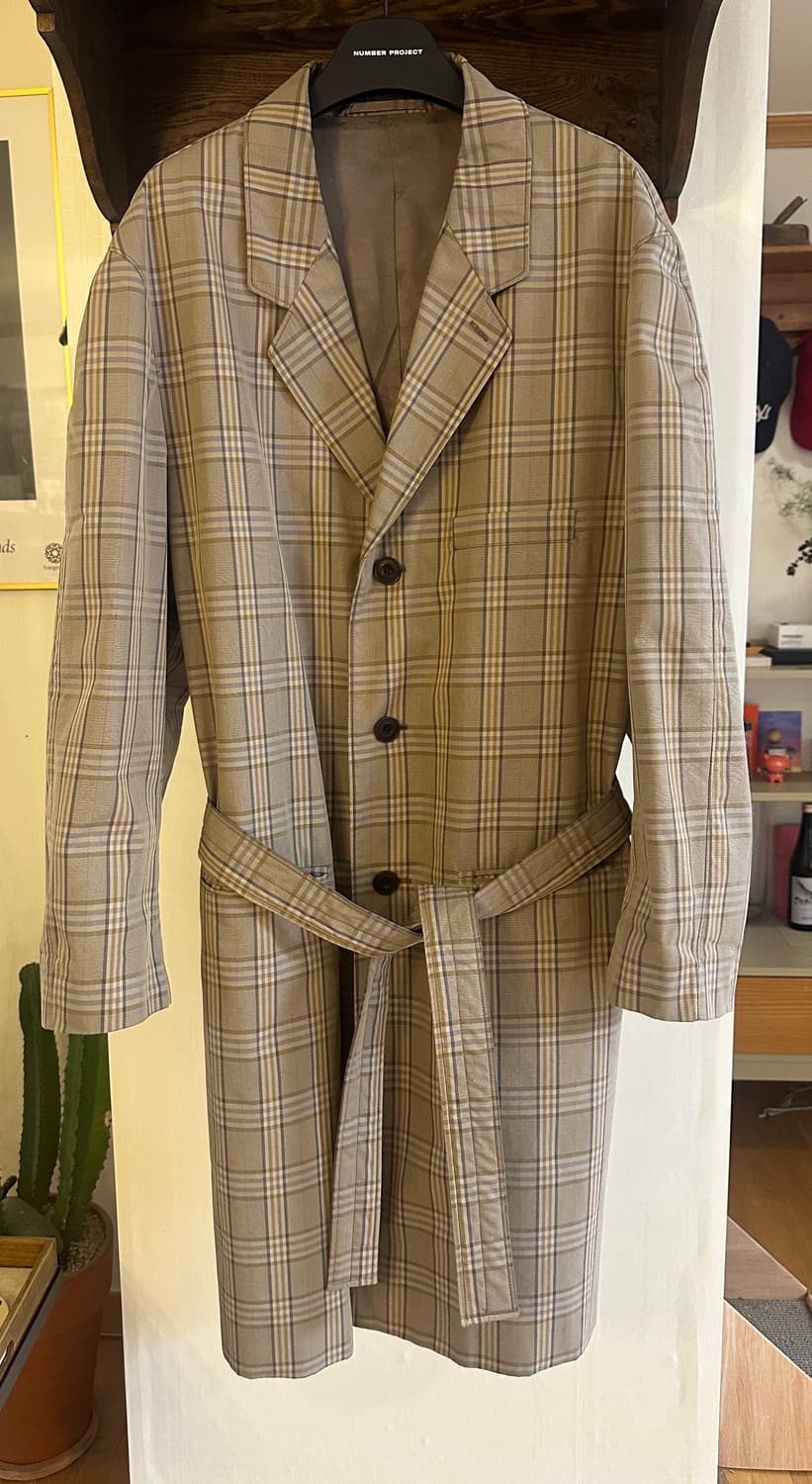 Lemaire 르메르 코튼 혼방 체크 트랜치 (L) 상품이미지1