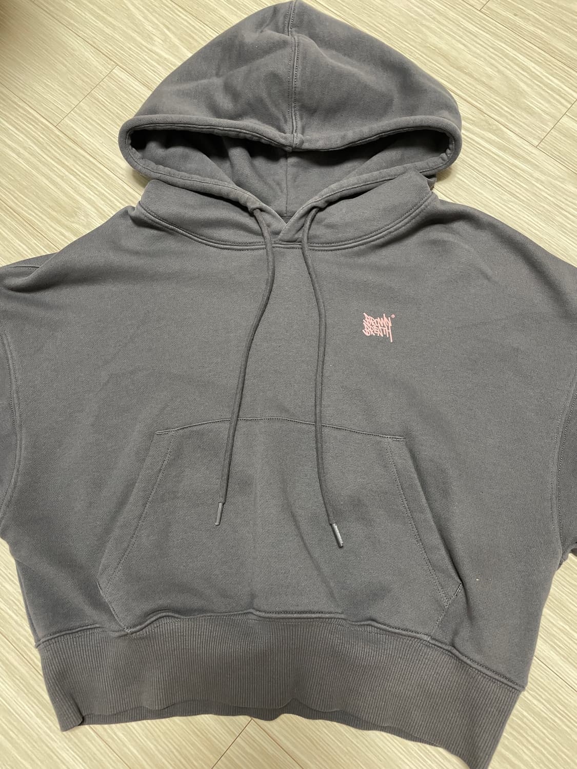 브라운브레스 크롭 후드티 차콜 FREE 상품이미지3