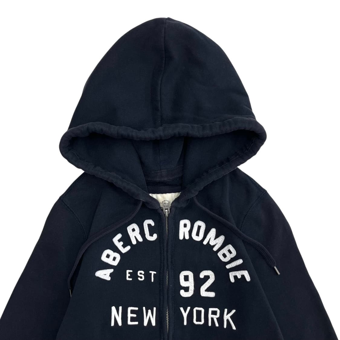 아베크롬비 센터로고 네이비 후드집업 M 상품이미지4