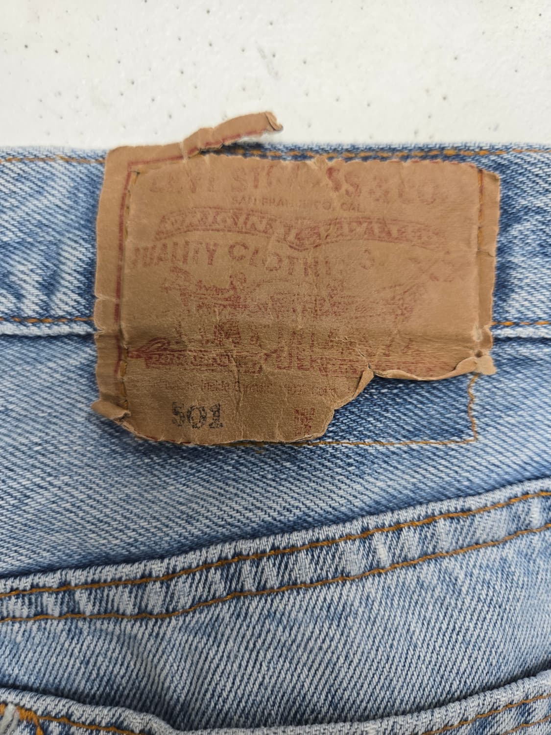 리바이스 데미지 빈티지 프린팅 커스텀 데님 팬츠 501 상품이미지5