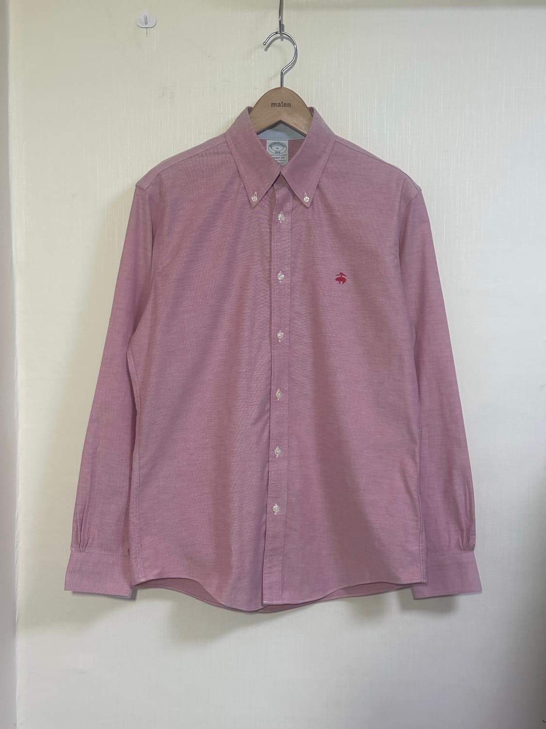 브룩스브라더스 버튼다운 옥스포드 셔츠/M/리젠트/연핑크 상품이미지1