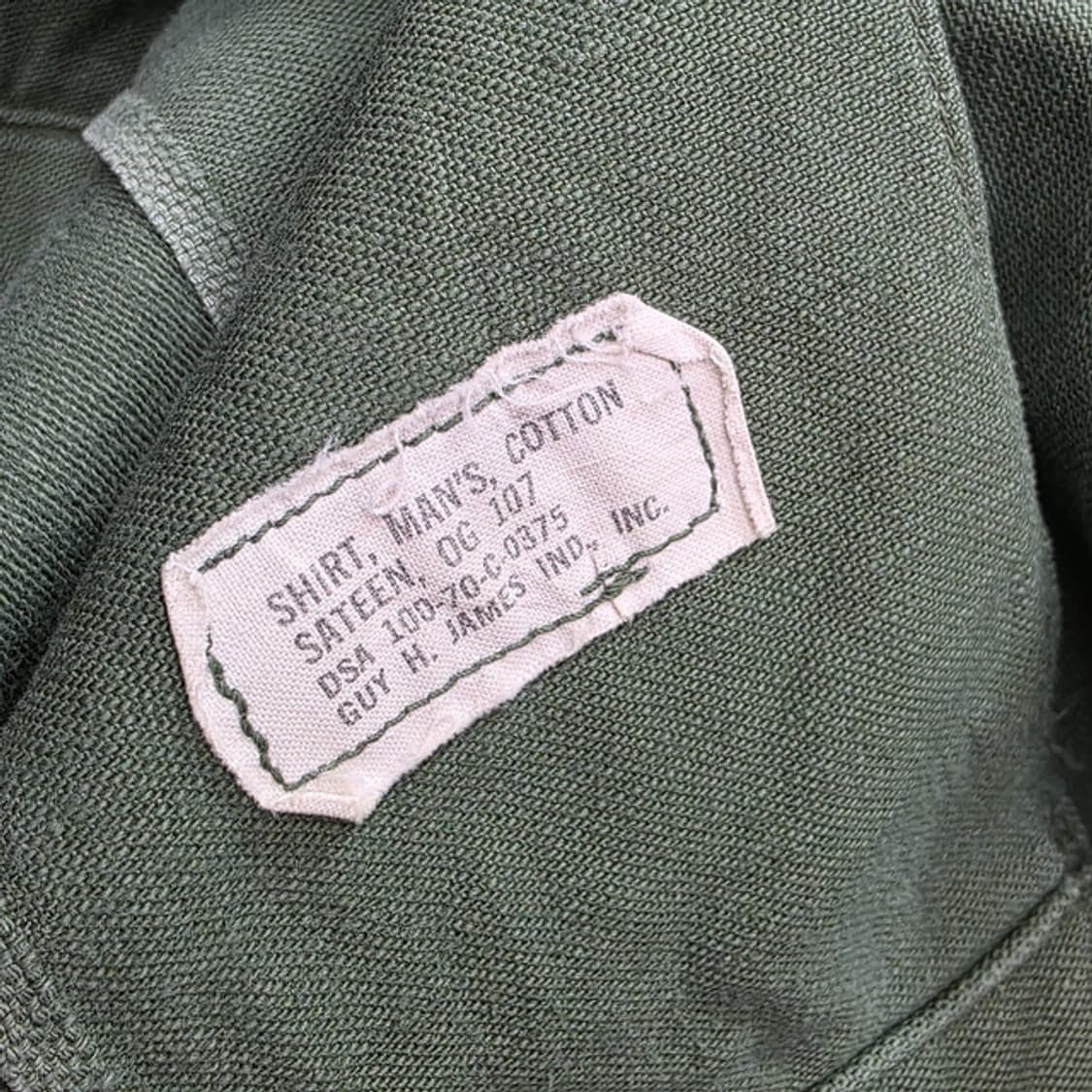 70s U.S. AIR FORCE SAC 패치 OG-107 반팔 셔츠 상품이미지5