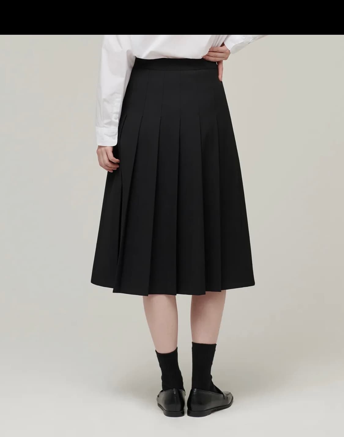 플리츠 미디 스커트 상품이미지2