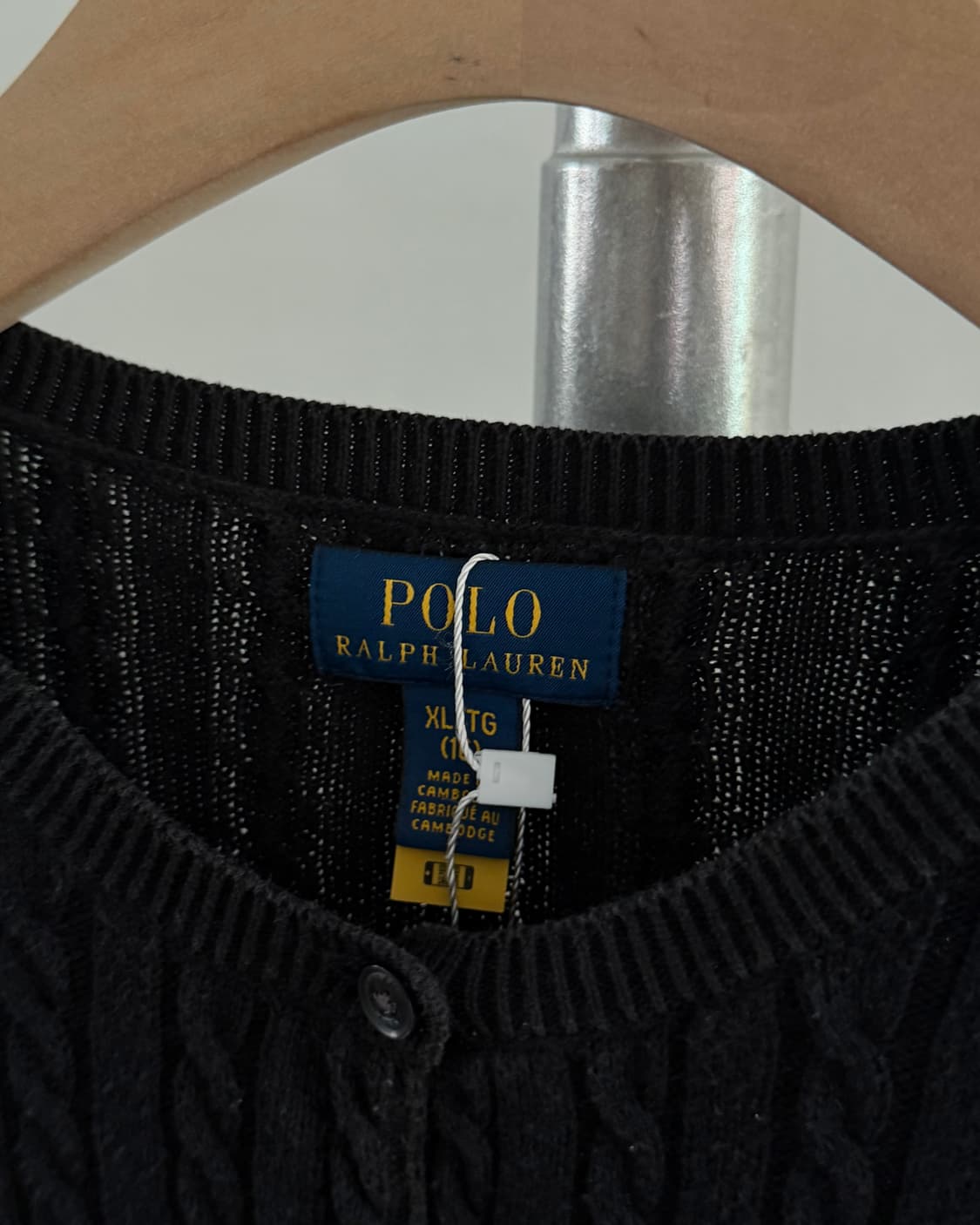 Polo 폴로 랄프로렌 QR신형 블랙컬러 케이블 걸즈 가디건 상품이미지4