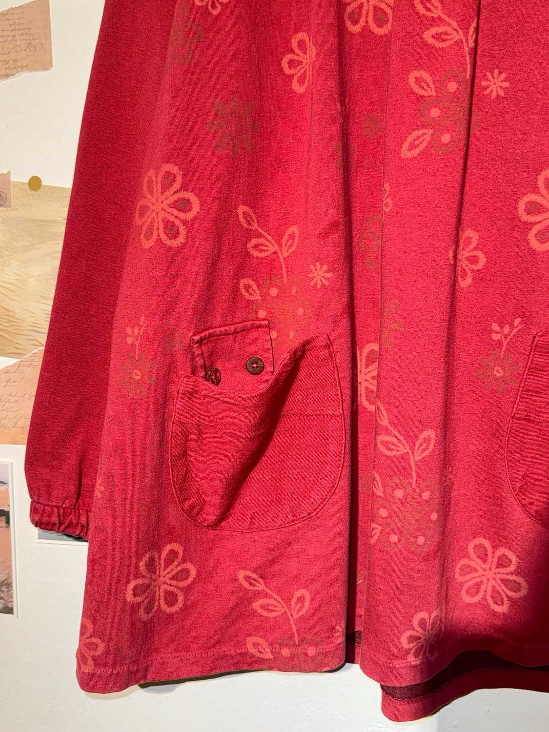 플라워 폴라 포켓 원피스 상품이미지4