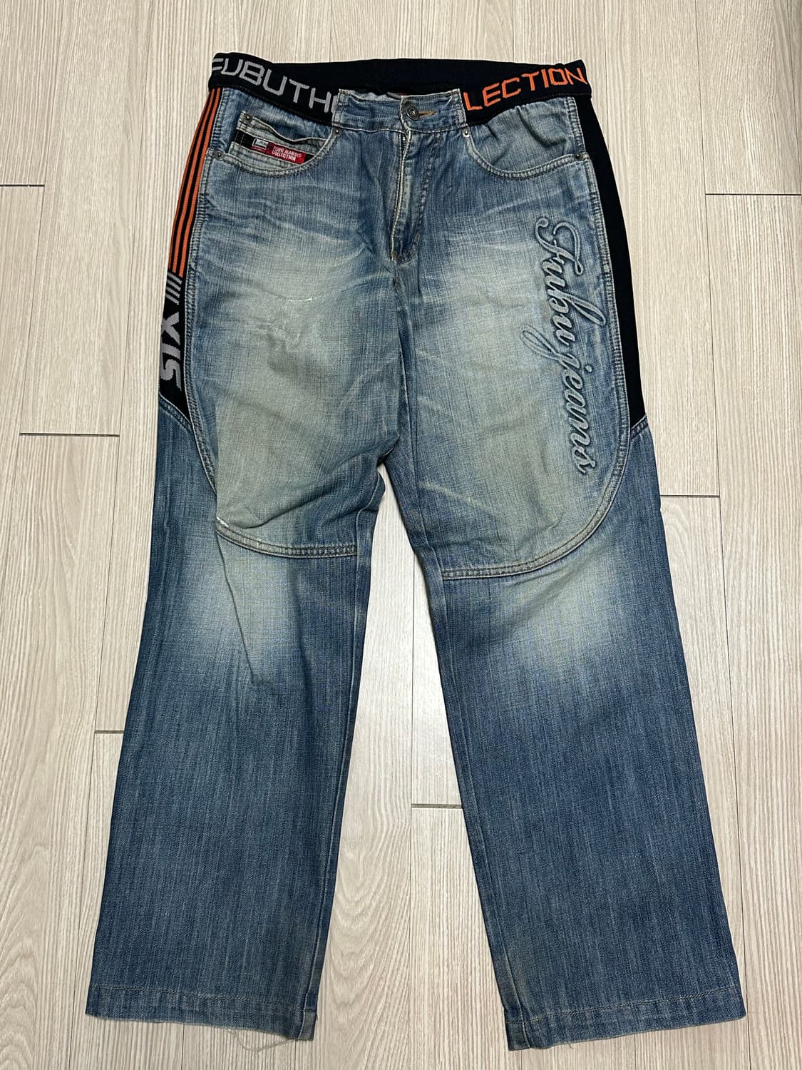 후부 일자 데님팬츠 상품이미지4