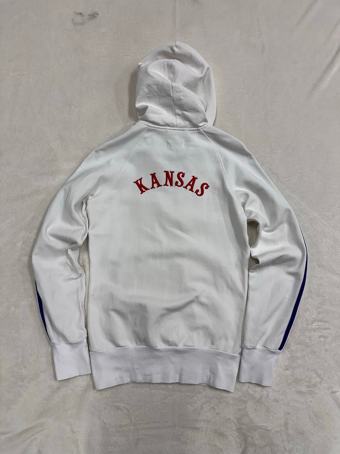 (90)아디다스 희귀 트레포일 로고 캔자스 후드집업 흰파 상품이미지7