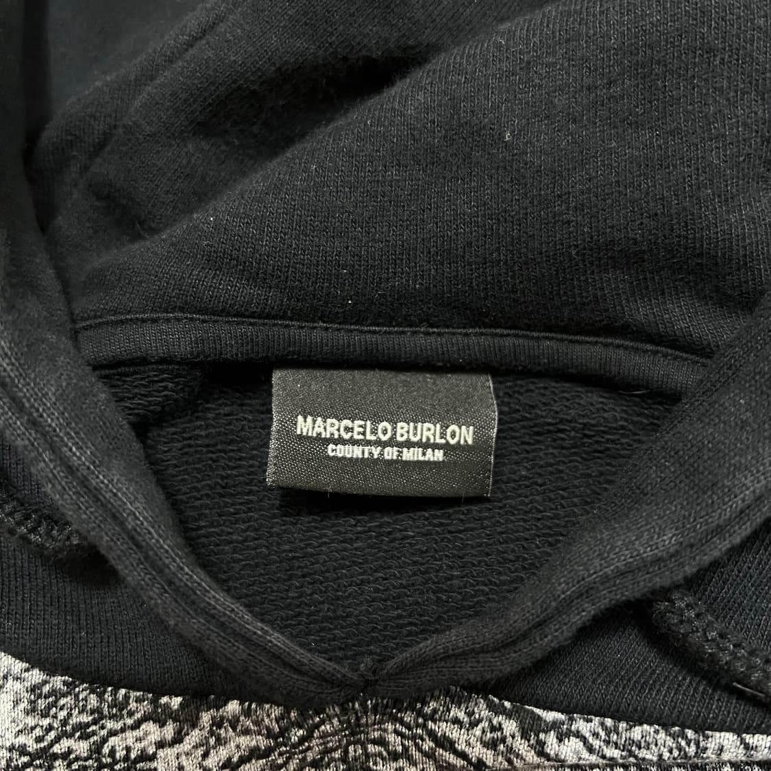 마르셀로 불론 엘리펀트 그래픽 빅 프린팅 후드티 [블랙] XS/85 상품이미지4