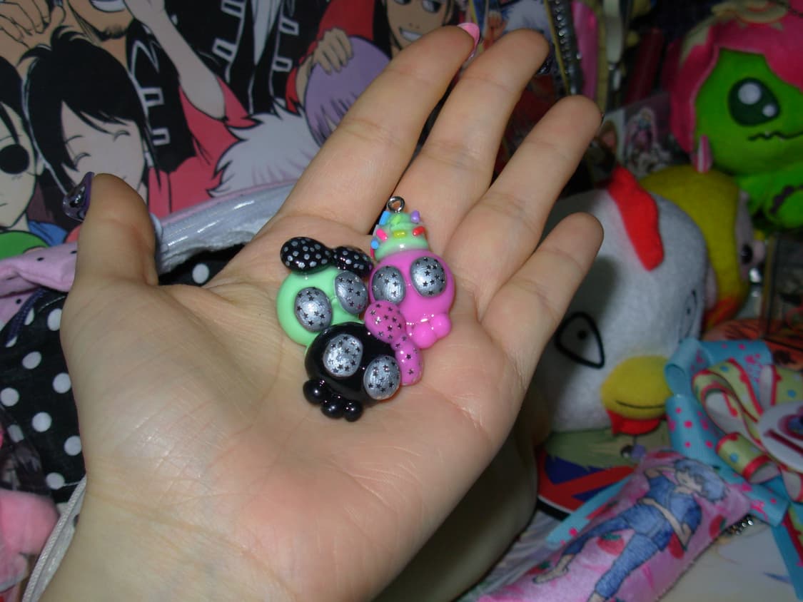 핸드메이드 해골왹져 키링☠️🩵🎶🎀🧼🩸🏩 상품이미지2