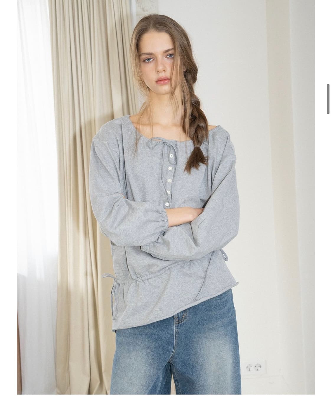 헤더먼트 저지 컴피 블라우스 jersey comfy blouse 상품이미지2