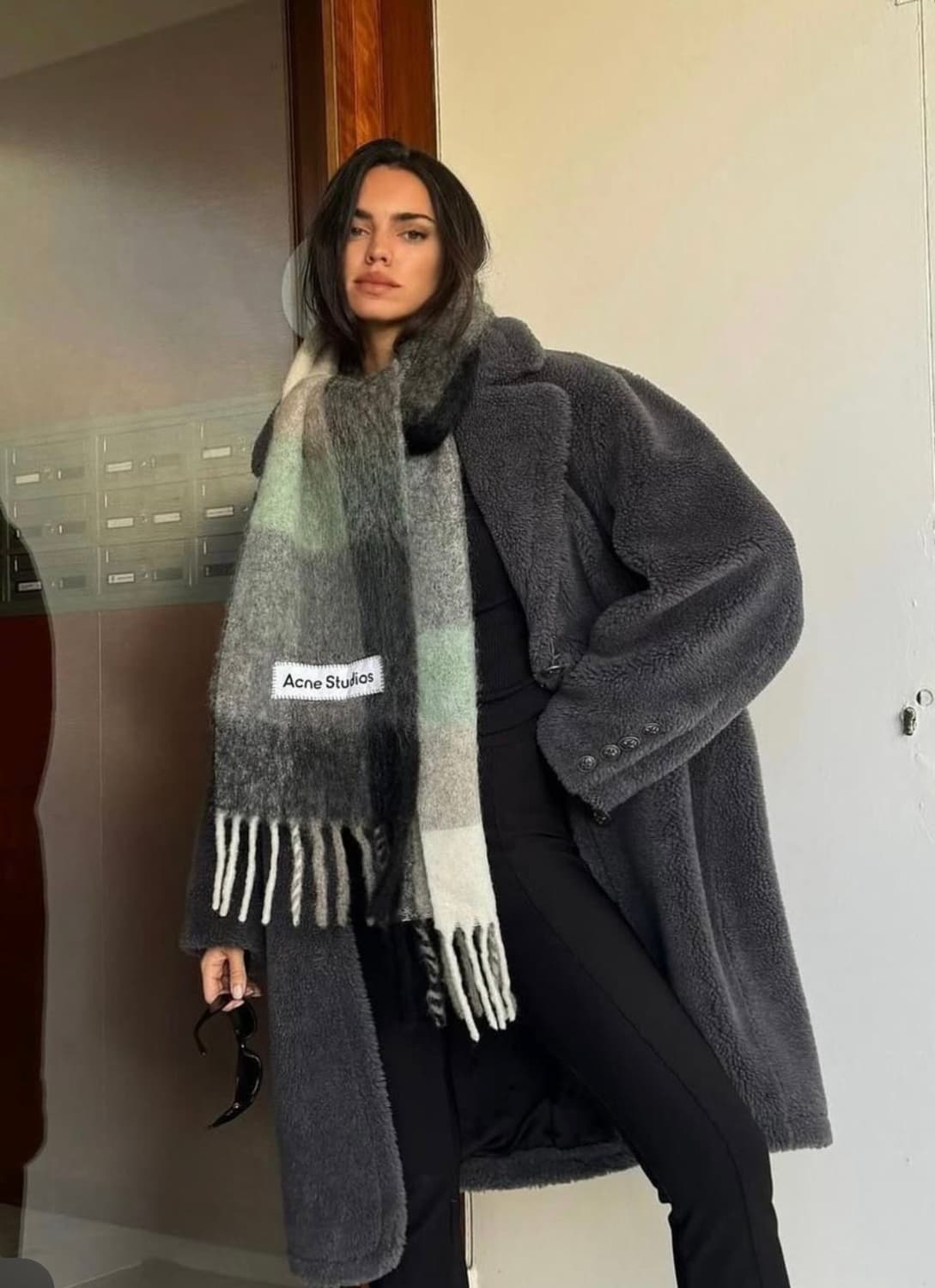 아크네 스튜디오 알파카모헤어울머플러 핑크 그레이 남여공용 상품이미지10