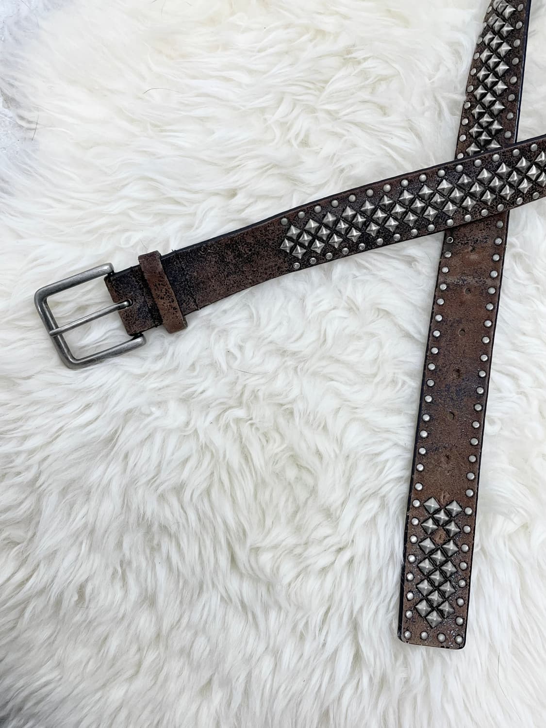 리얼레더 스터드 펀칭 버클 벨트 상품이미지6