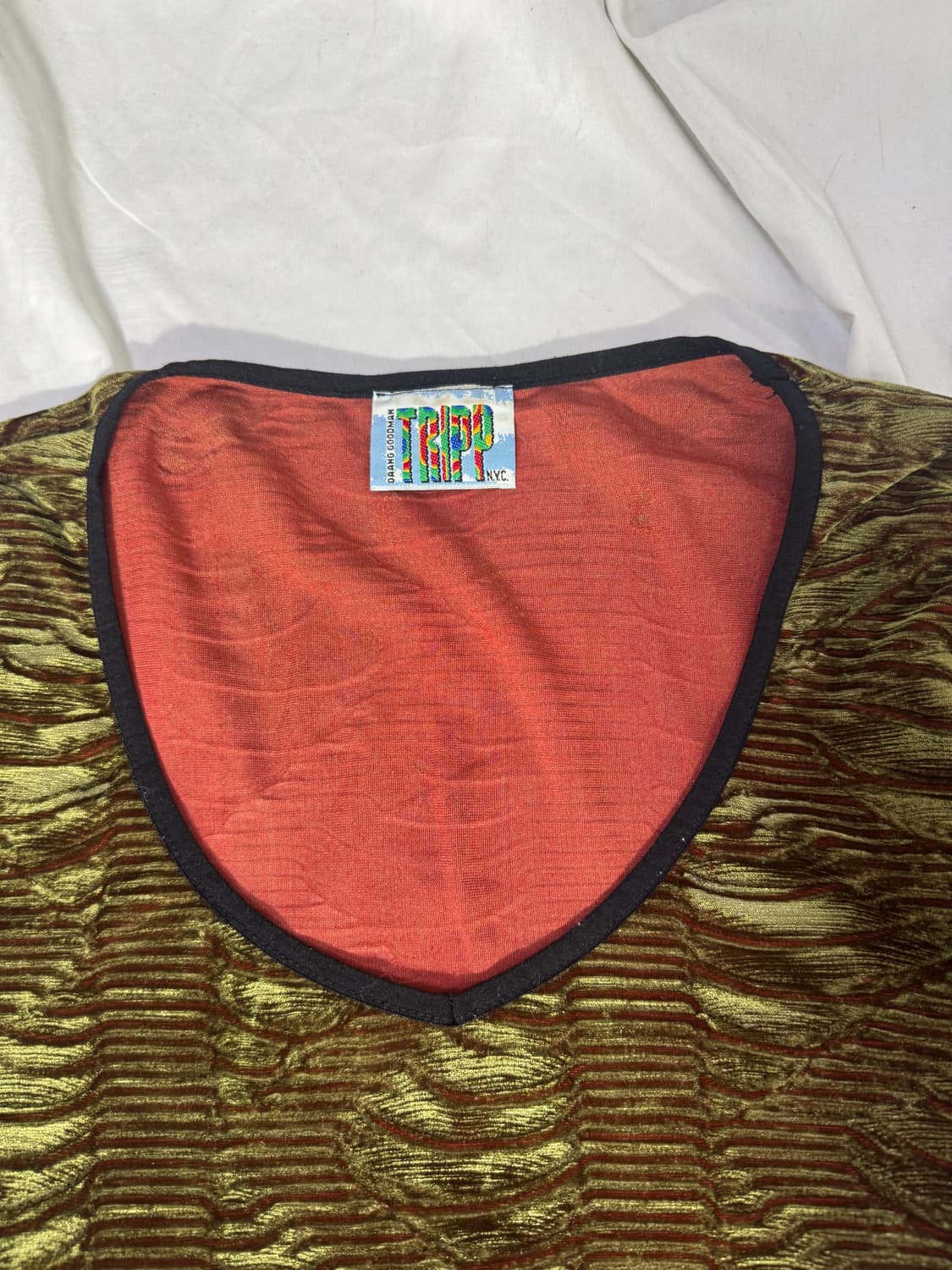 Usa tripp nyc 패턴 롱슬리브 y2k 레이브 사이키델릭 상품이미지7