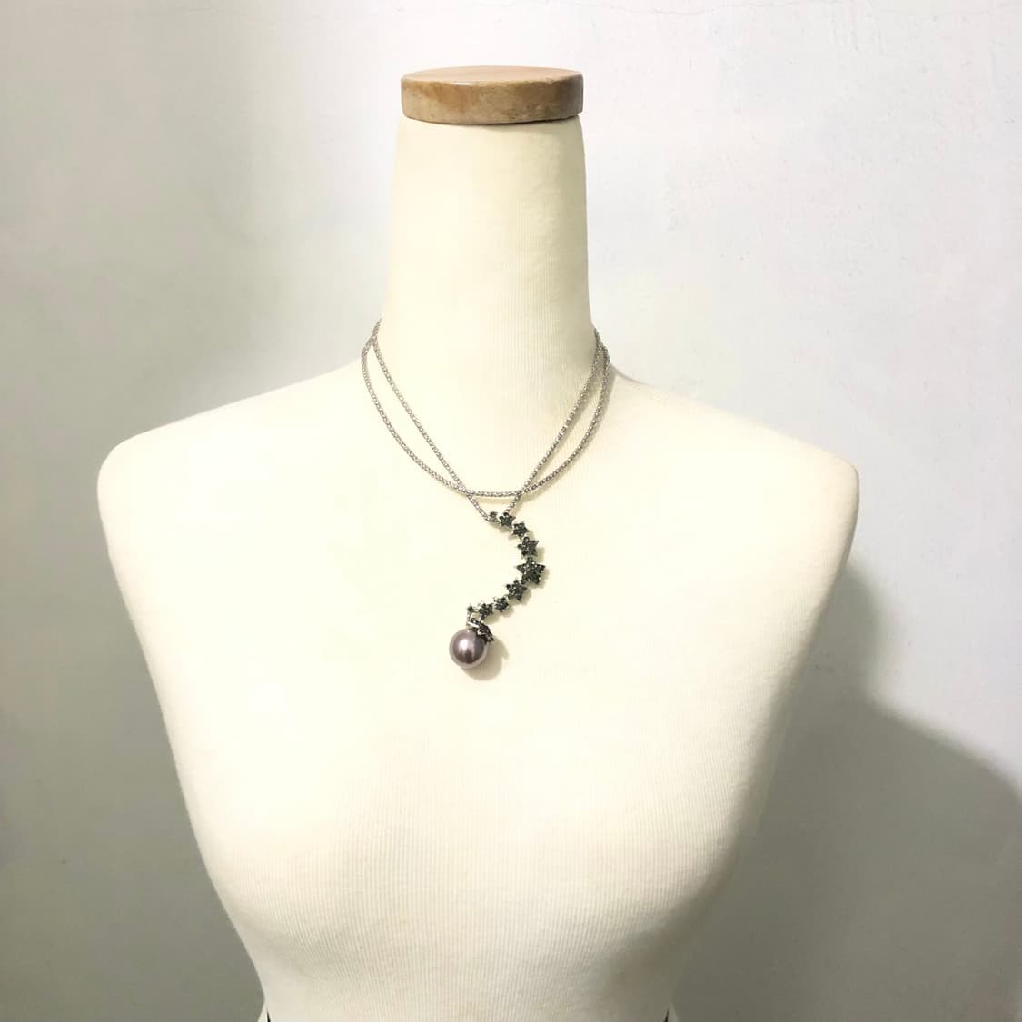 빈티지 달 별 진주 롱목걸이 페어리 오리엔탈 갸루 펑크 모리걸 상품이미지1