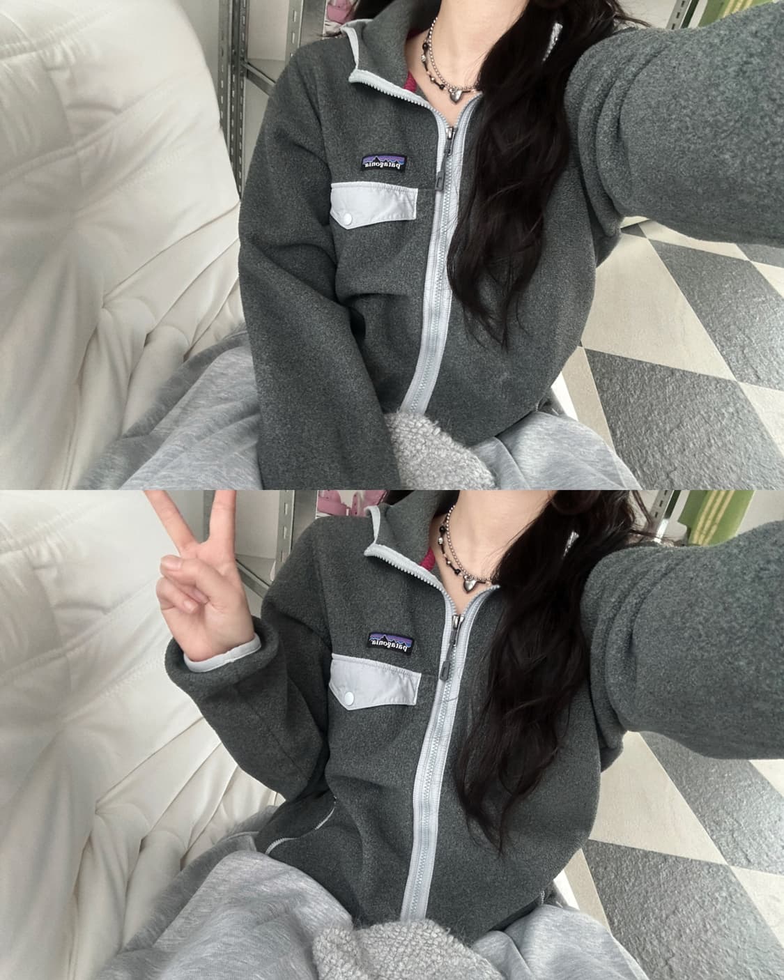 파타고니아 신칠라 그레이 플리스 후드집업  상품이미지4