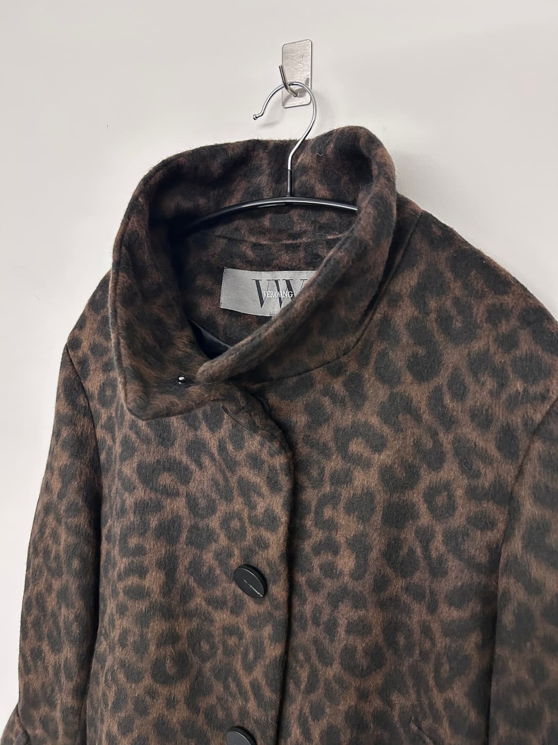 Vera Wang 하이넥 레오파드 자켓 상품이미지5