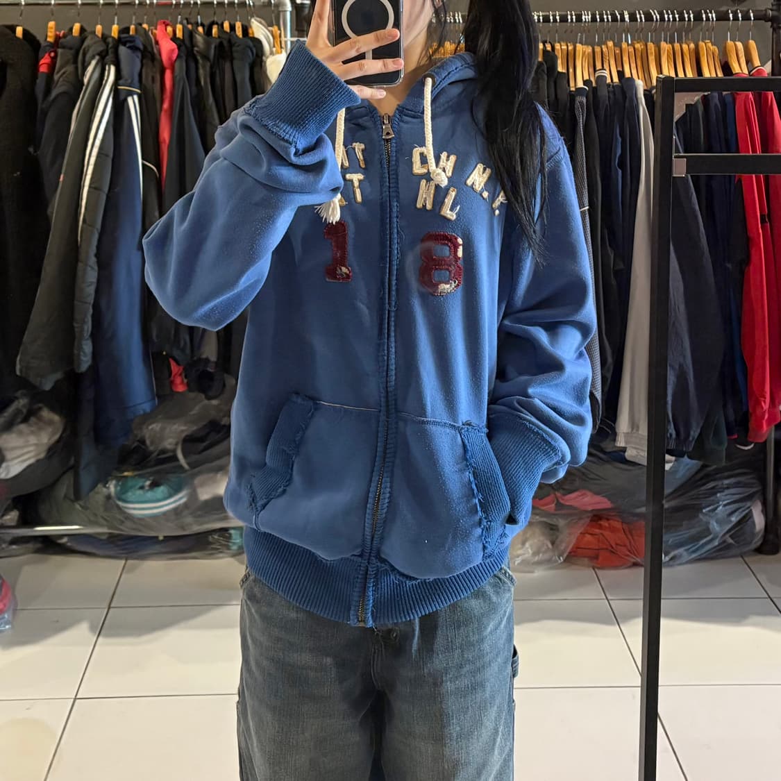 아베크롬비 블루 후드집업 상품이미지1