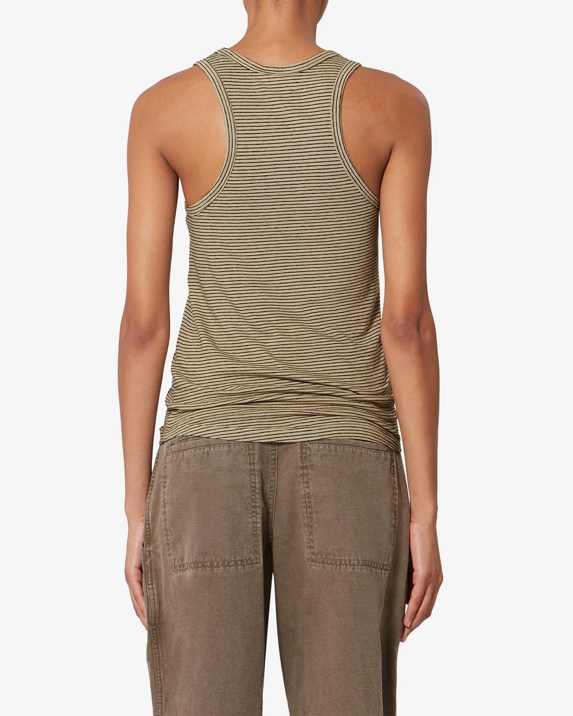 [XS,S,M]이자벨마랑 26ss THEA 스트라이프 슬리브리스 탑 상품이미지4