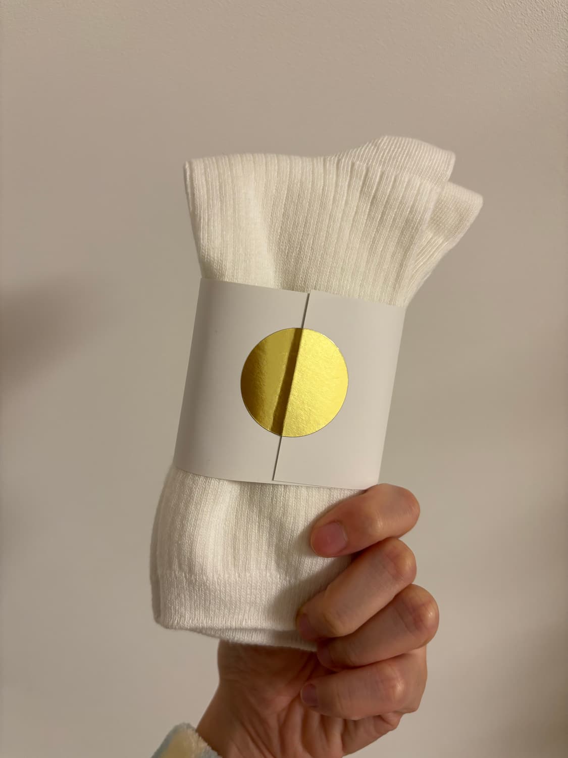COSMOSS 코스모스 흰색 양말 SLIM COTTON SOCKS 상품이미지3