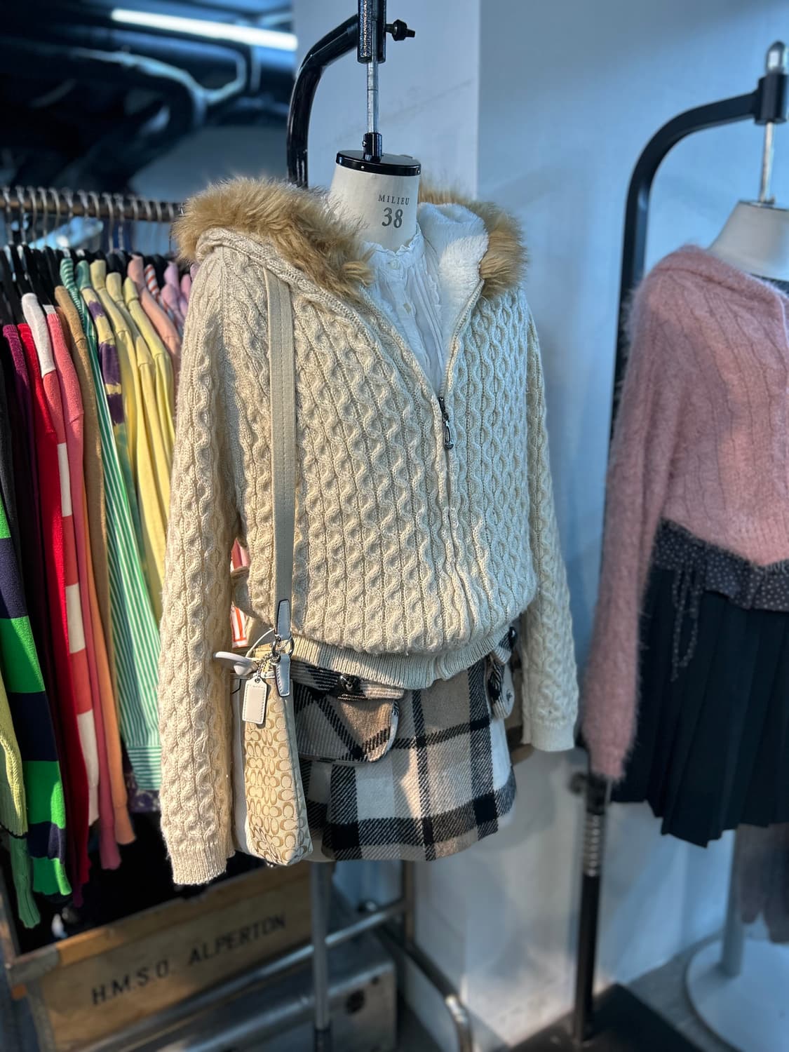 Burberry Nova check Wool Mini Skirt 상품이미지5