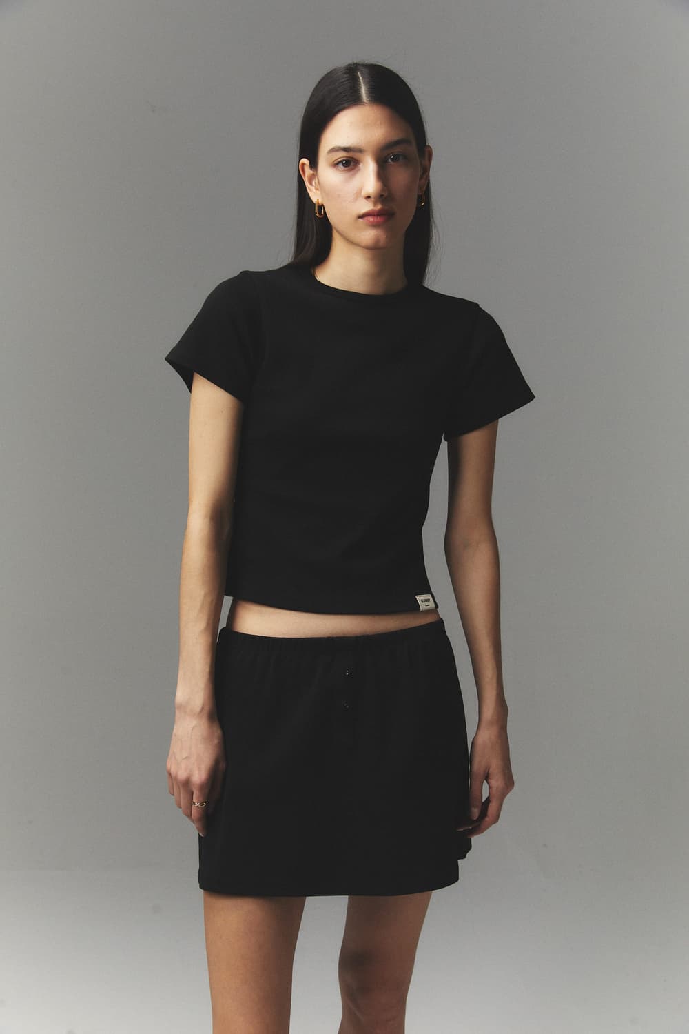 [2PACK] G BABY TEE (BLACK) 상품이미지3