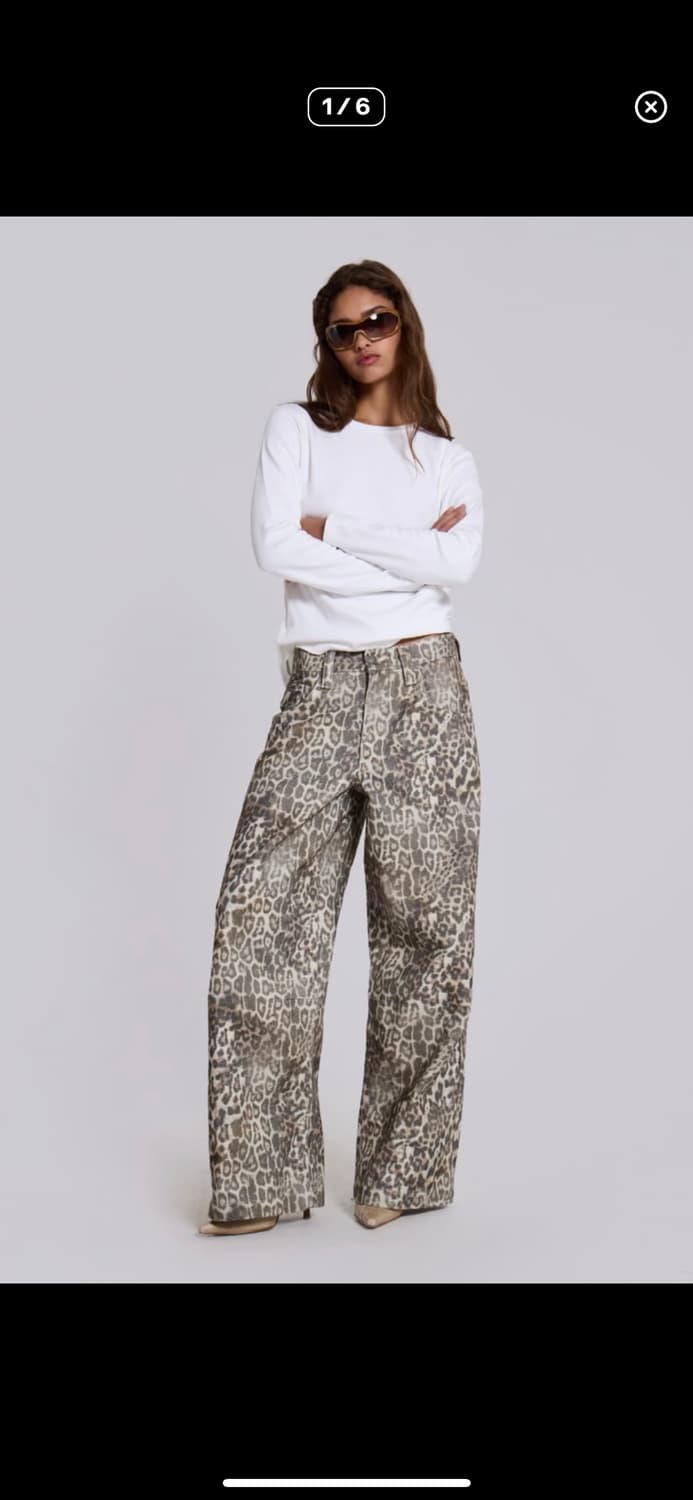 제이디드런던 leopard fade colossus jeans 레오파드 상품이미지1