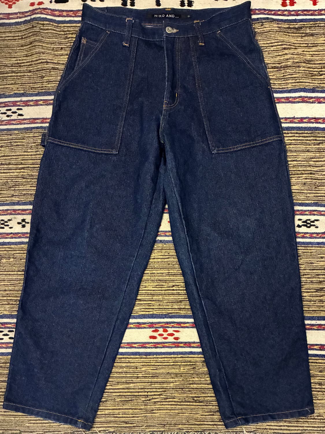 (3/32)niko and 니코앤드 와이드 실루엣 데님 카펜터 워크팬츠  상품이미지1