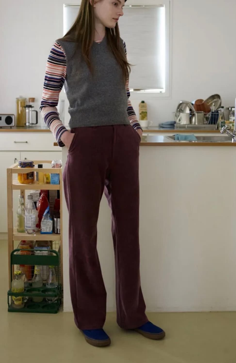 엔조블루스 스웨이드 부츠컷 팬츠 상품이미지2