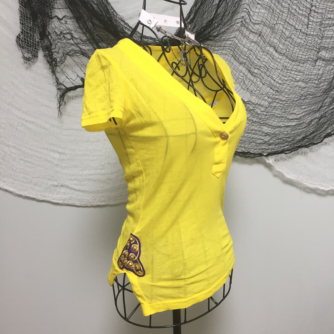 SLY vintage yellow gold button T 상품이미지8