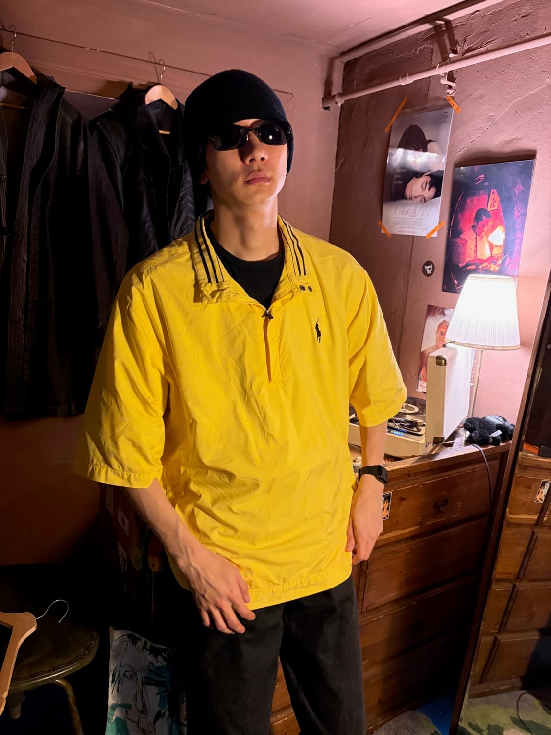 Polo ralph lauren golf yellow half shirt 상품이미지2