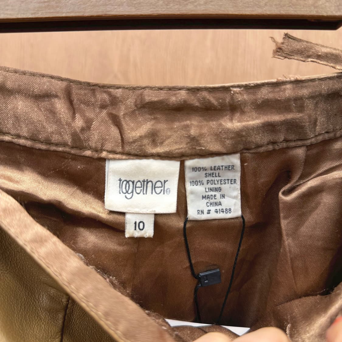 빈티지 레더 팬츠 사이드 스트랩 버클 디테일 스트레이트핏 브라운 상품이미지7