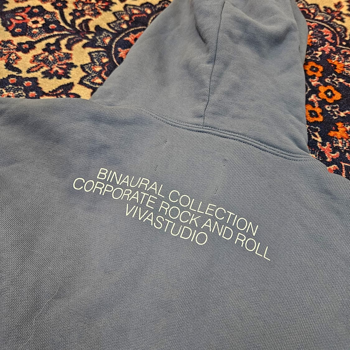 비바스튜디오 시그니쳐 로고 빈티지 블루 후드티셔츠 XL 상품이미지3