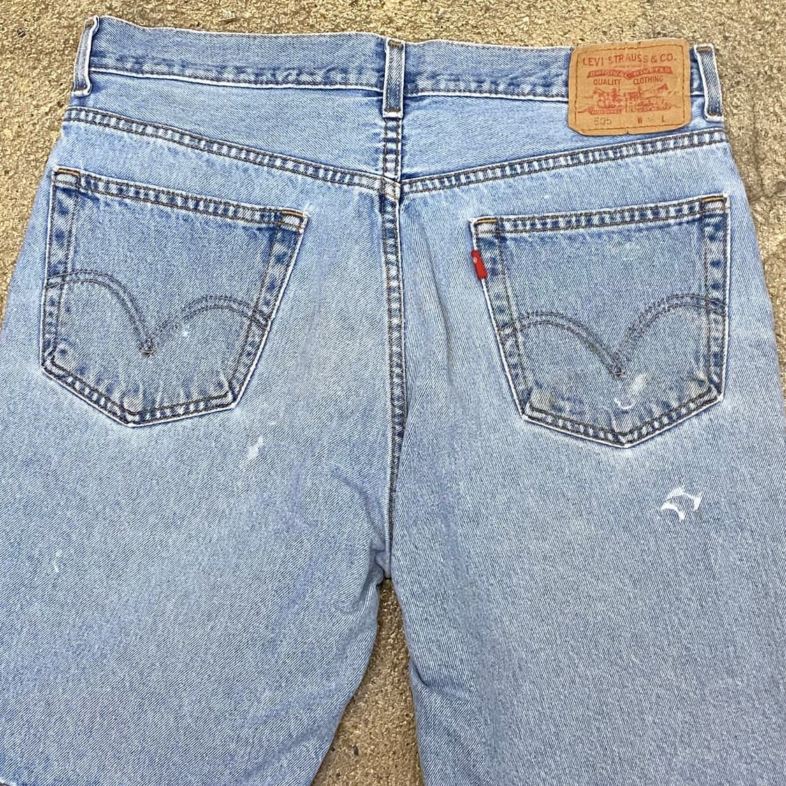 미국 빈티지 리바이스 505 페인트 포인트 연청바지 34size 상품이미지8