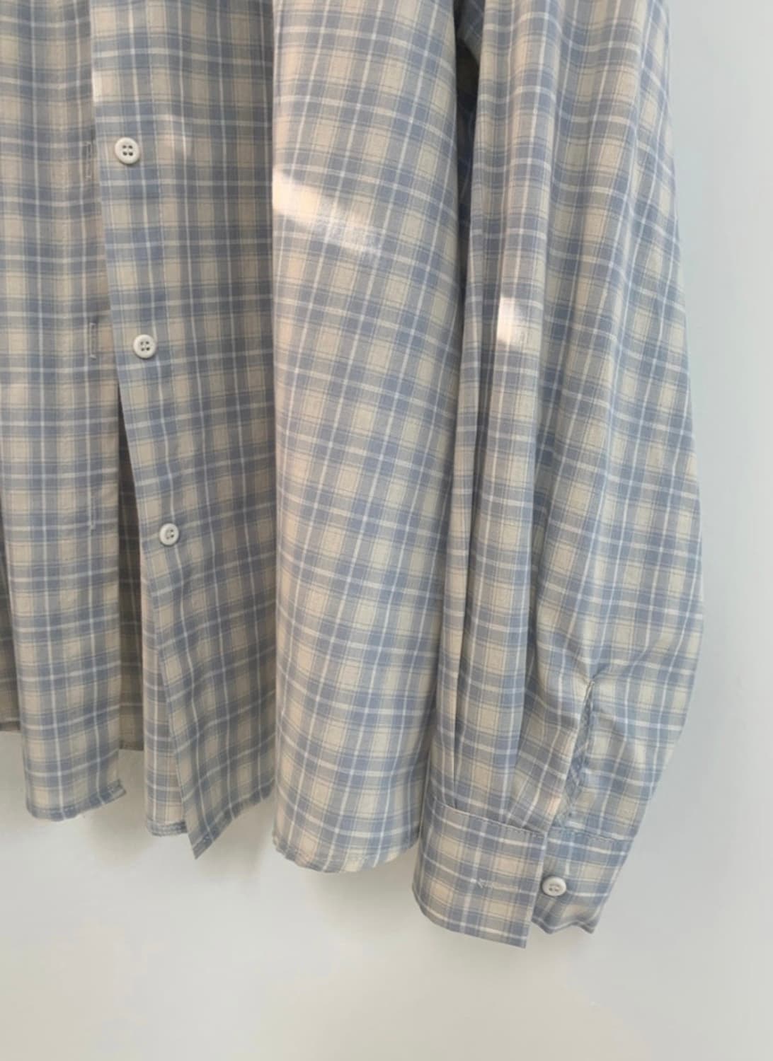 수름마켓 크리미 체크 남방, 블라우스 상품이미지5