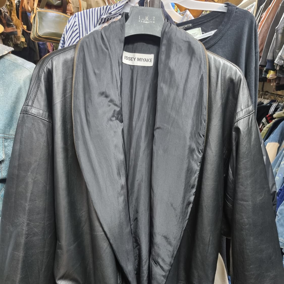 90s 이세이미야케 롱가죽자켓 상품이미지10