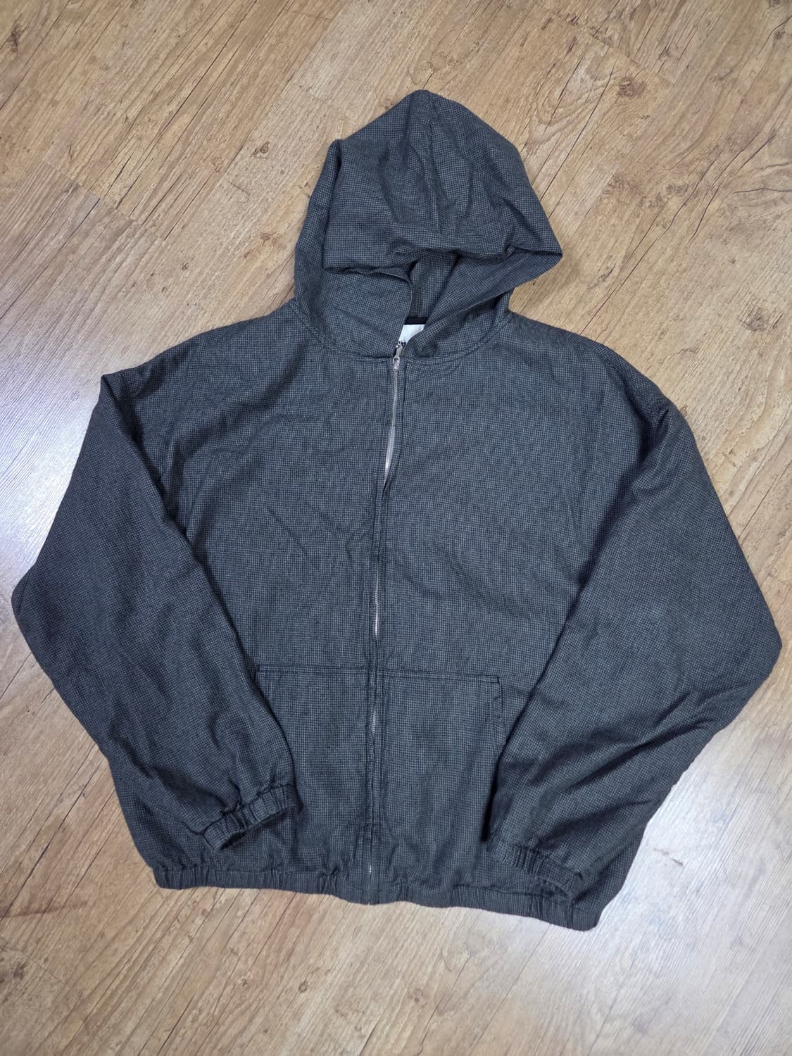 더 뤡코즈 울체크 후디 점퍼 1사이즈 상품이미지1