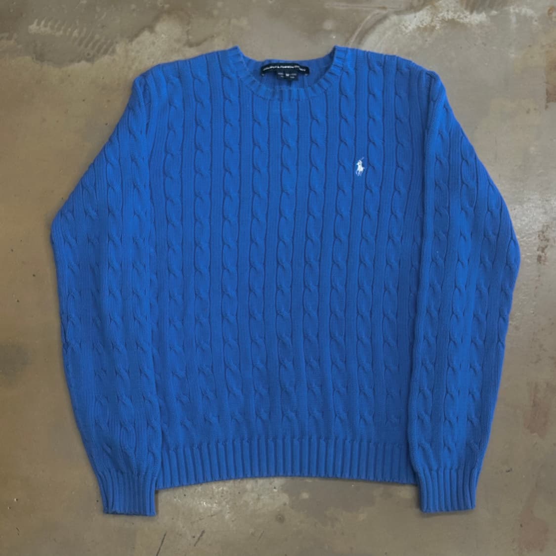 M 폴로랄프로렌 여성용 스포츠 블루 케이블 니트 상품이미지2