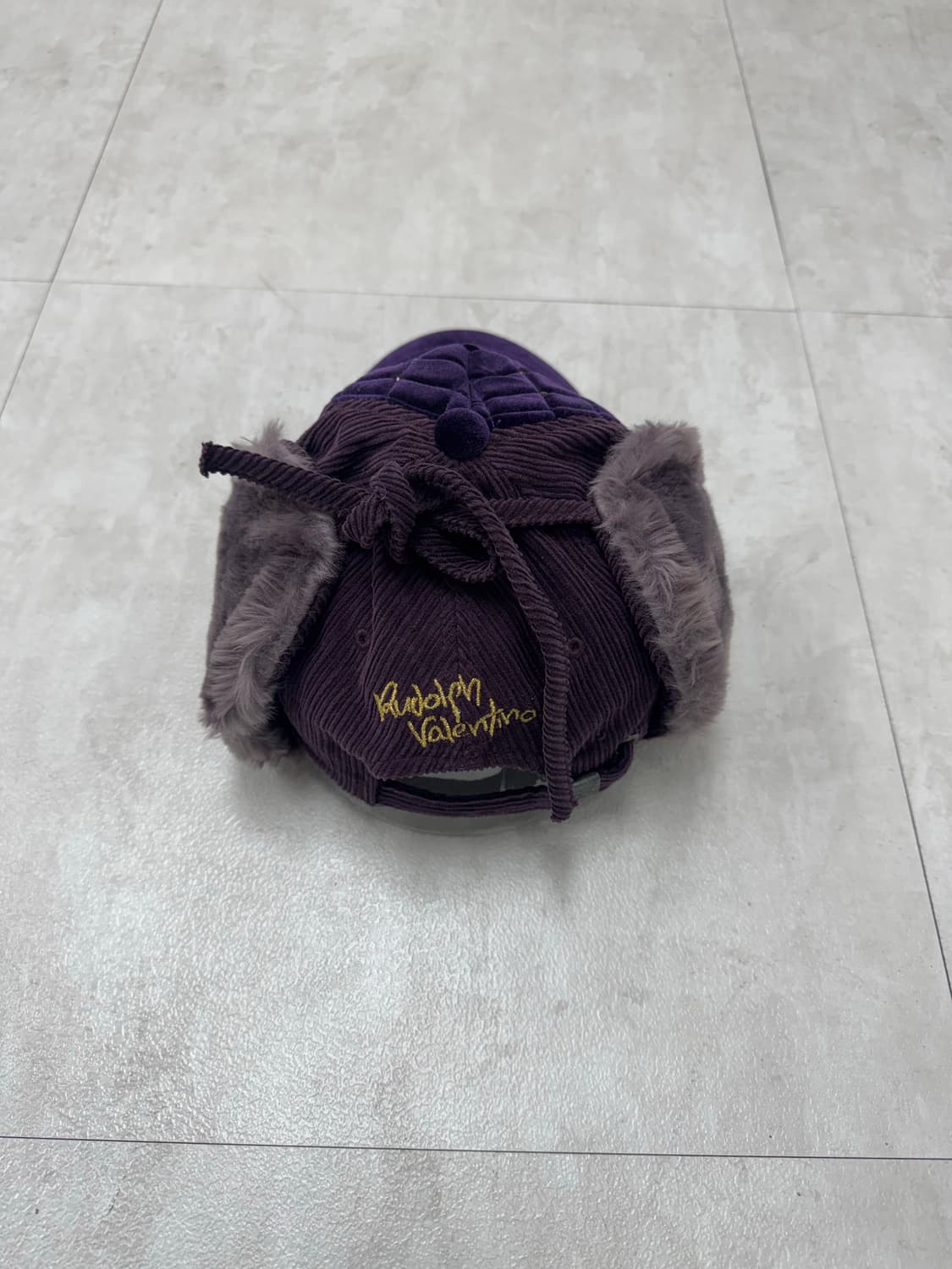 •Y2K 벨벳 퀼팅 트래퍼 볼캡 상품이미지4