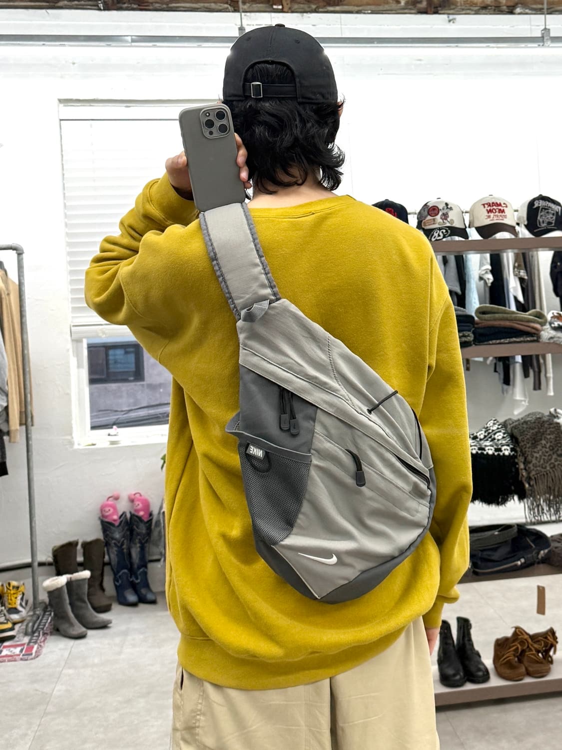 나이키 비대칭 메쉬 슬링백 상품이미지8