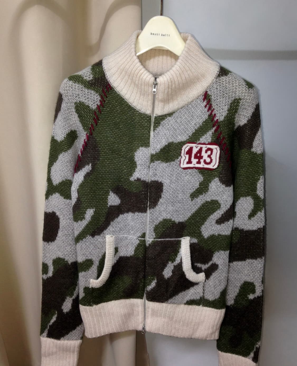 스컬프터 Camouflage Mohair Raglan Zip-Up 상품이미지3